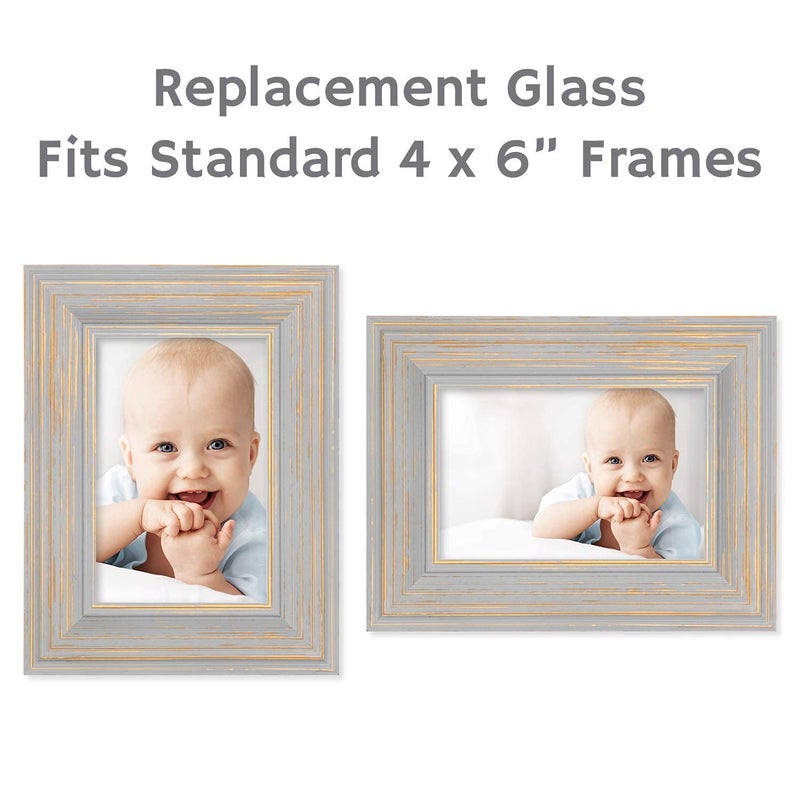 ميفلين Mifflin-USA Picture Frame Frame Prape Glass Presenting (4 × 6 بوصة بلورية واضحة 3 حزمة) - Image 4