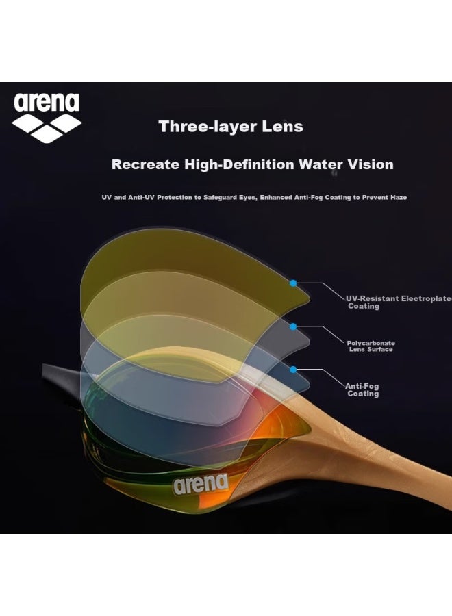 Arena Cobra Imported Racing Coated Waterproof Hd Anti-fog Professional Training Swim Goggles Fina Certified - Image 3