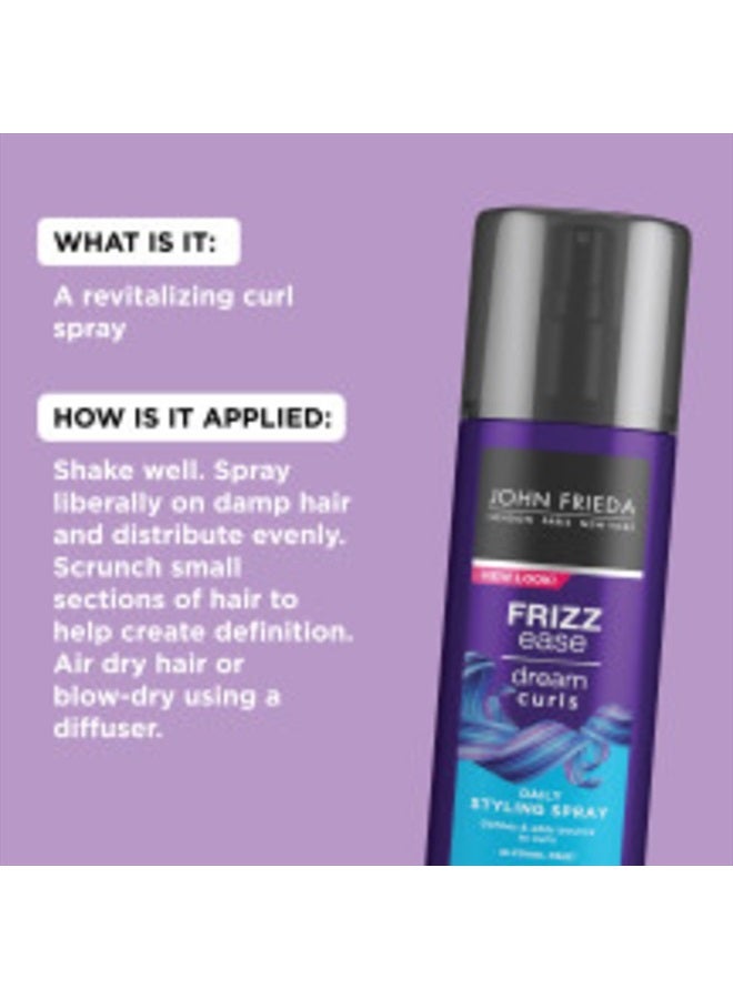 John Frieda Anti Frizz, Frizz Ease Dream Curls Daily Styling Spray for Curly Hair, Magnesium-enriched Formula, Revitalizes Natural Curls, 2-6.7 Oz  - Image 3
