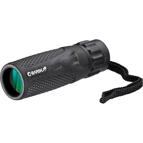 Barska 10x25 Blackhawk Waterproof Monocular – Compact, Fogproof, Multi-Coated Optics, Slip-Resistant Grip, Ideal for Birding, Hiking, Sports, Concerts & Outdoor Use - Image 1