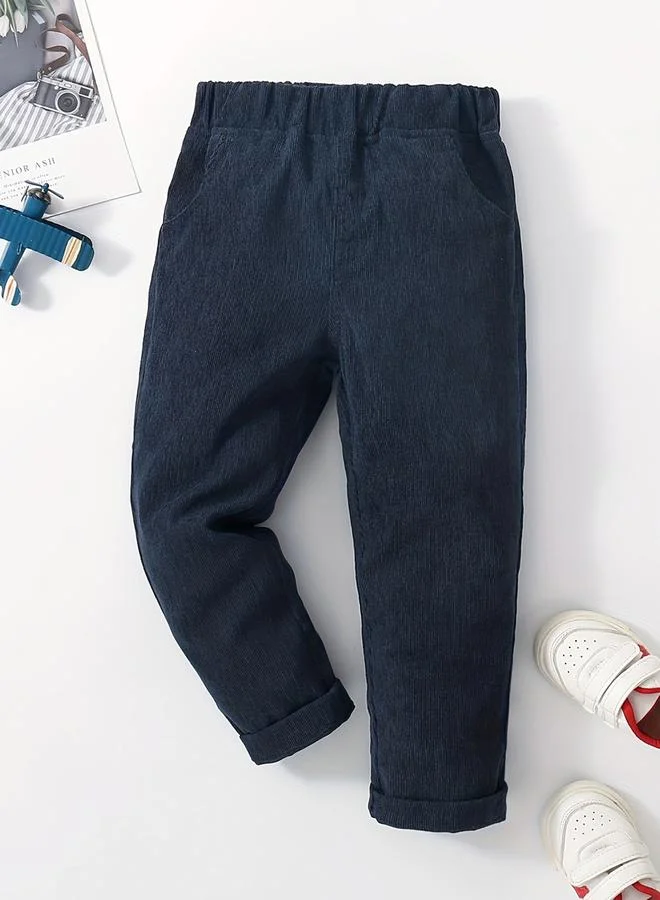 Take Two Take Two Boys Navy Solid Corduroy Pants