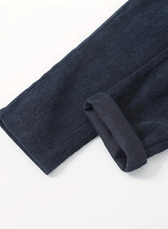 تايك تو بنطال سادة بتفاصيل بارزة الملمس