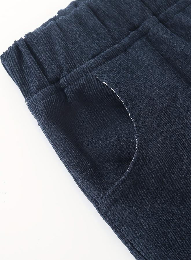 Take Two Boys Navy Solid Corduroy Pants - Image 3