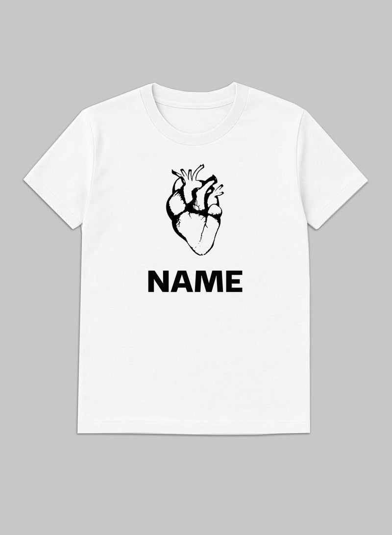 لوحة تيشيرت قطن قابل للتخصيص باسمك مع تصميم قلب - Image 5