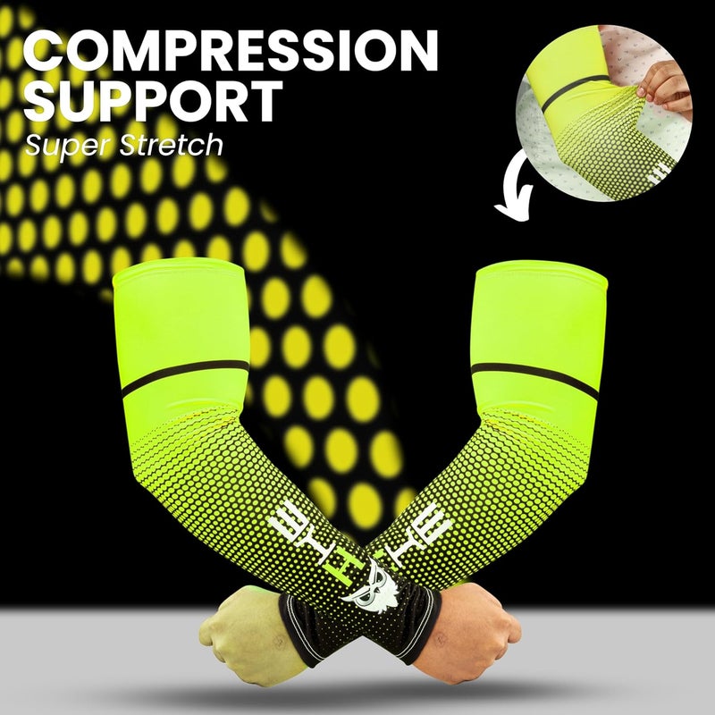 BADOWL Arm Sleeves for Men & Women | UV Sun Protection Hand Sleeves for Boys & Girls | Arm Cover for Biking, Cricket, Cycling, Golf, Outdoor Sports - Image 4