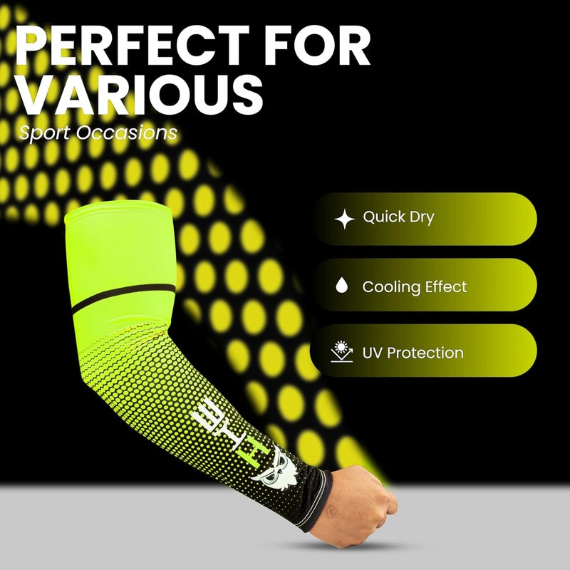 BADOWL Arm Sleeves for Men & Women | UV Sun Protection Hand Sleeves for Boys & Girls | Arm Cover for Biking, Cricket, Cycling, Golf, Outdoor Sports - Image 3
