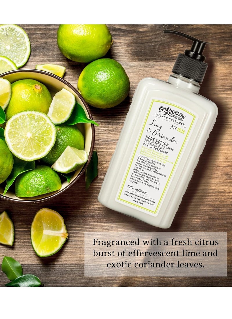 C. O. Bigelow C.O. Bigelow Lime Coriander Body Lotion for Women and Men, Village Perfumer Lotion with Olive Oil, Borage Oil, and Aloe Vera Concentrate, 10 fl oz  - Image 4