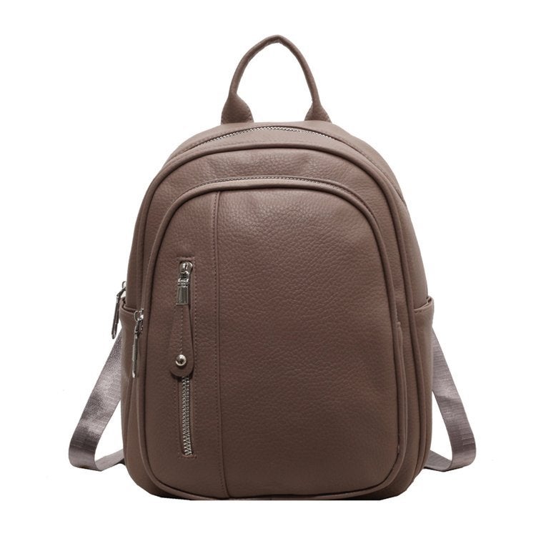 Backpack New 2023 Korean style womens backpack fashionable casual lightweight commuter backpack simple mummy travel bag Camel 