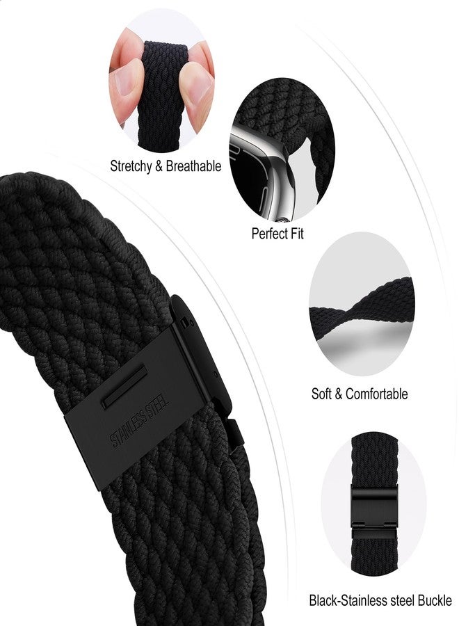 Qimela Compatible with Apple Watch Band 38mm 40mm 41mm 42mm 44mm 45mm 46mm 49mm for Women Men,Sport Solo Loop Strap Stretchy Nylon Braided Wristband for iWatch Series 11 10 9 8 7 6 5 4 SE Ultra 3 2 1 - Image 4