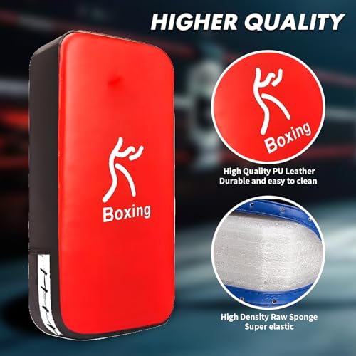 LuiceABC One Karate Taekwondo Boxing Kick Punch Adjustable Soft Shield Durable Training Pad for Boxing, Training and Protecting Your Palm, Wrist and Decreasing The Shock (Red) - Image 5