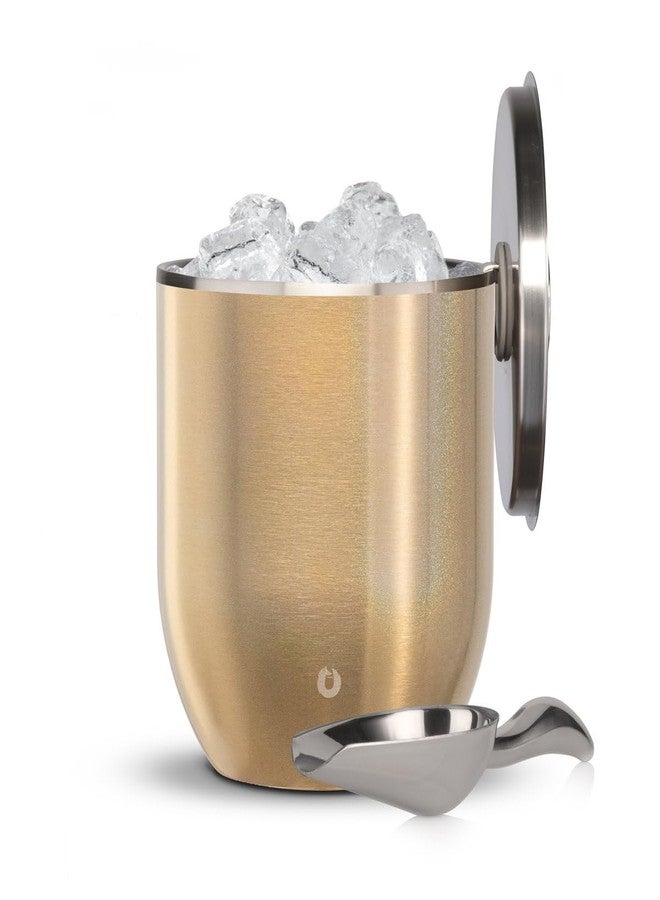 Snowfox Plus - Insulated Ice Bucket with Lid/Scoop, Premium Vacuum Insulated Stainless Steel Ice Buckets for Parties, Ice Box, Home Bar Accessories, Parties Supplies, Bar Decor, 3L, Shimmer Gold - Image 1