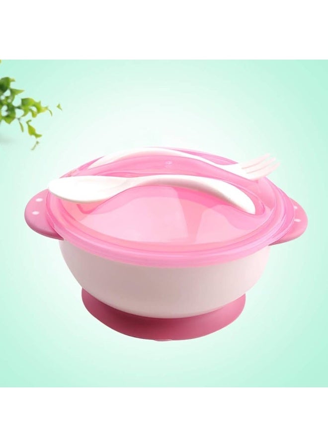 ONLY Baby Silicone Suction Feeding Bowl Set with Spoon and Fork - Image 2