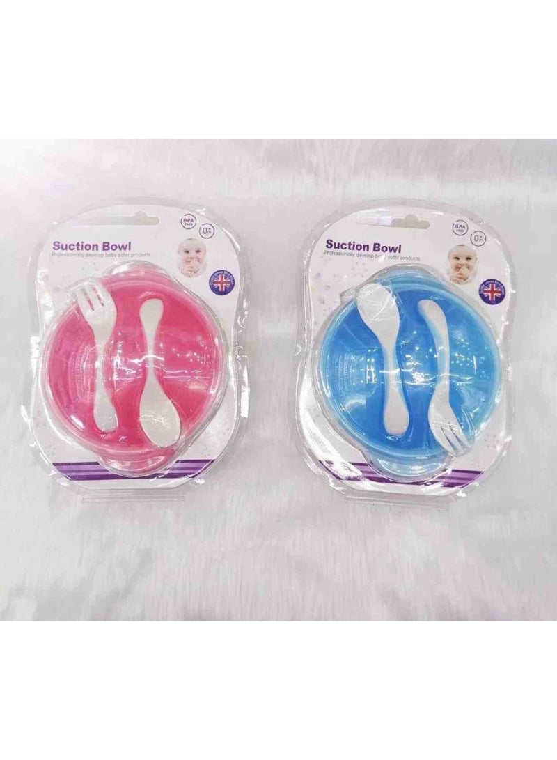 ONLY Baby Silicone Suction Feeding Bowl Set with Spoon and Fork - Image 5