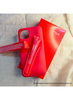 Rhodee Lipstick Lip Gloss IPhone16promax Phone Case For Apple 15pro Silicone 14 Color Box Packaging-Color:Red (with Original Packaging) + Lipstick-Applicable Models:iphone16