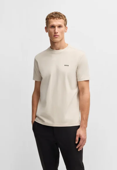 بوس Stretch-cotton T-shirt with logo detail