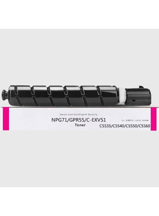 Toner Cartridge C-EXV 51 High Yield Toner Cartridge (1-Pack) Compatible with Printer Canon IR ADV C5535, IR ADV C5535i, IR ADV C5540i, IR ADV C5550i, IR ADV C5560i (MAGENTA) - Image 1