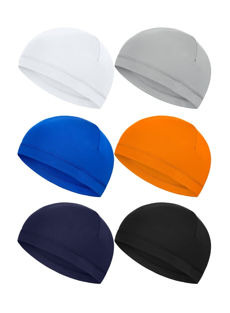 KASTWAVE 6 Pieces Skull Caps Helmet Liner Sweat Wicking Cap Running Hats Cycling Skull Caps for Men Women  - Image 1