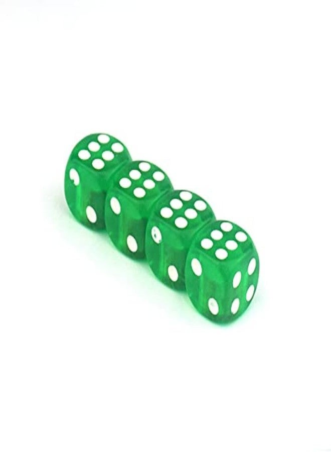 Zenarao 10 Pcs Green 6-Sided Dice Set | 19mm Bulk Board Game Dice, Math Learning and Classroom Standard Dotted Game Dice - Image 4
