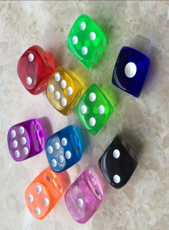 Zenarao 10 Pcs Green 6-Sided Dice Set | 19mm Bulk Board Game Dice, Math Learning and Classroom Standard Dotted Game Dice - Image 3