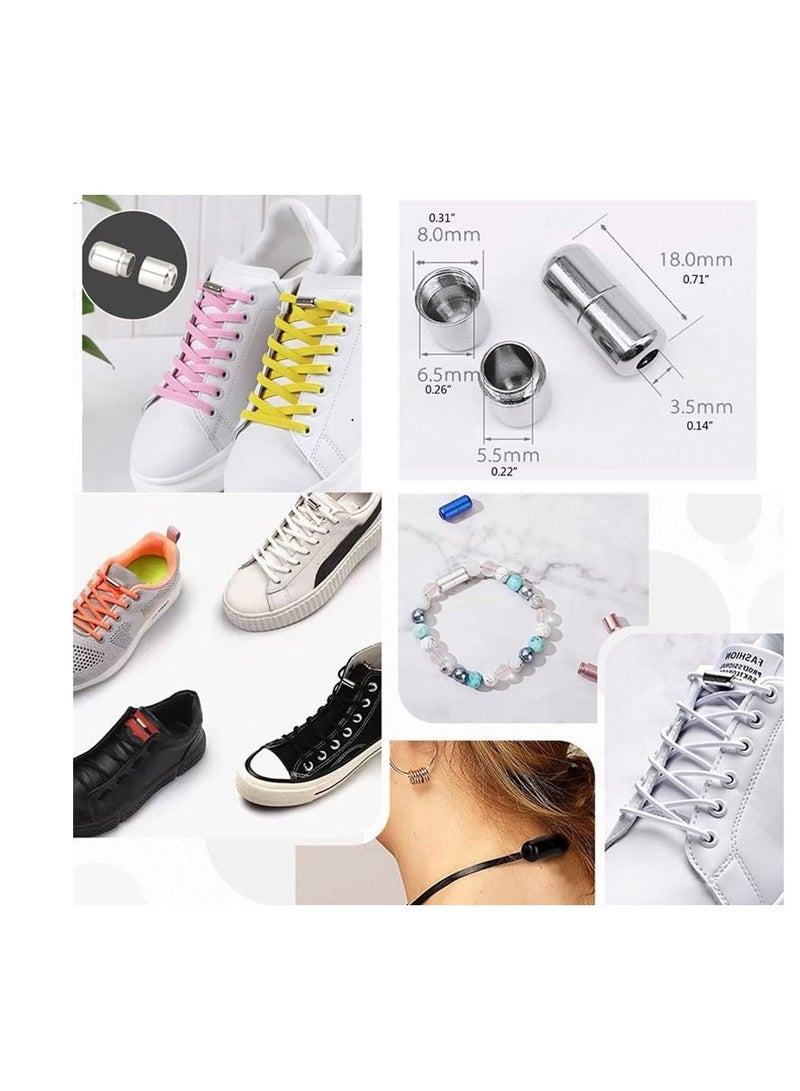 Mi techo No Tie Shoe Laces Blue with Metal Capsules For Men's and Women's Suitable for  Flat Shoe, Sneakers, Work Boot and All type - Image 5