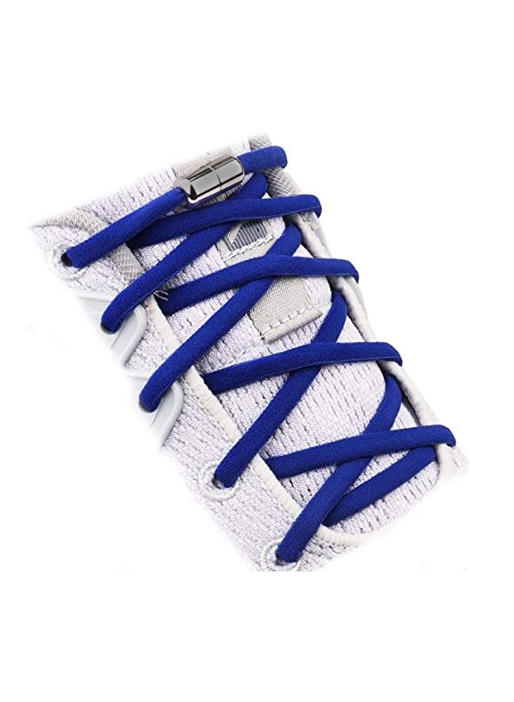 Mi techo No Tie Shoe Laces Blue with Metal Capsules For Men's and Women's Suitable for  Flat Shoe, Sneakers, Work Boot and All type - Image 2