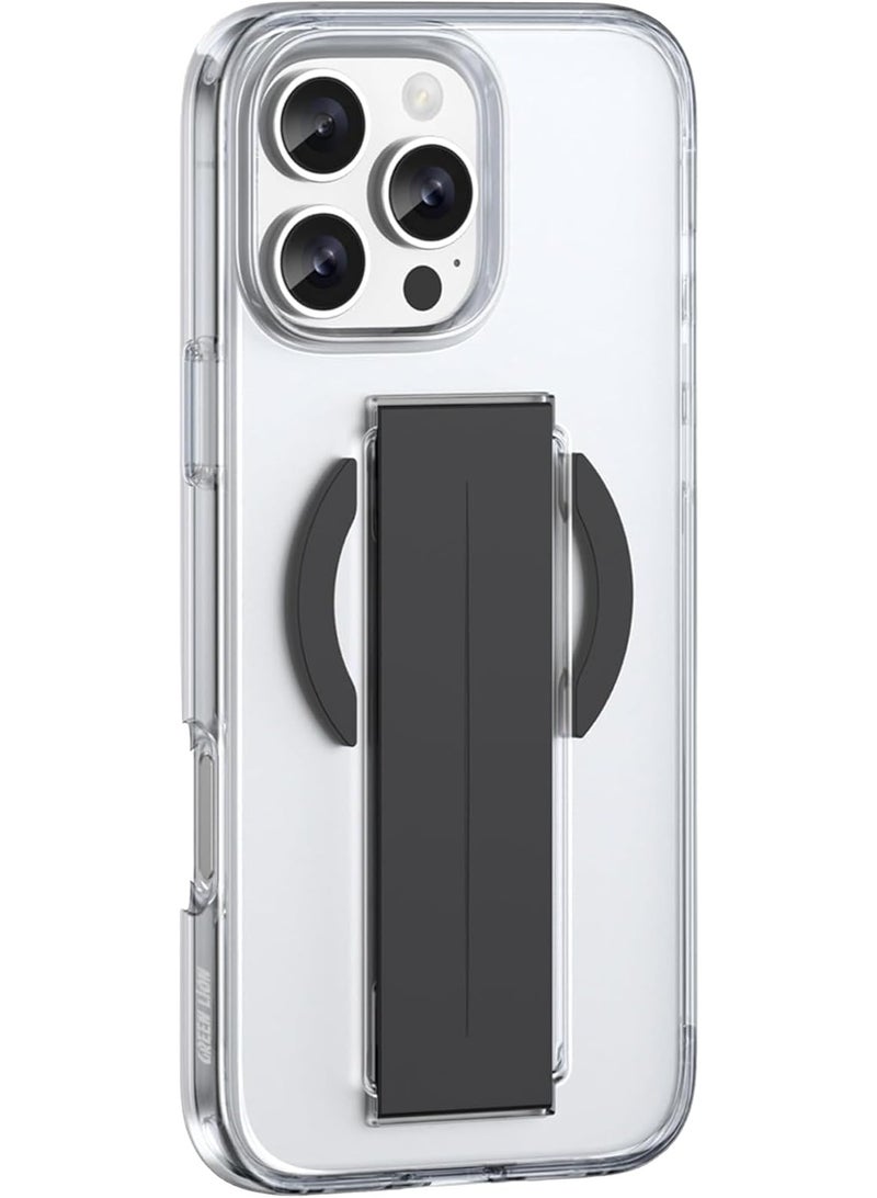 GREEN LION MagSafe Grip Case / iPhone 17 Pro Max Cover / iPhone Case - Screen & Camera Guard - Black Titanium