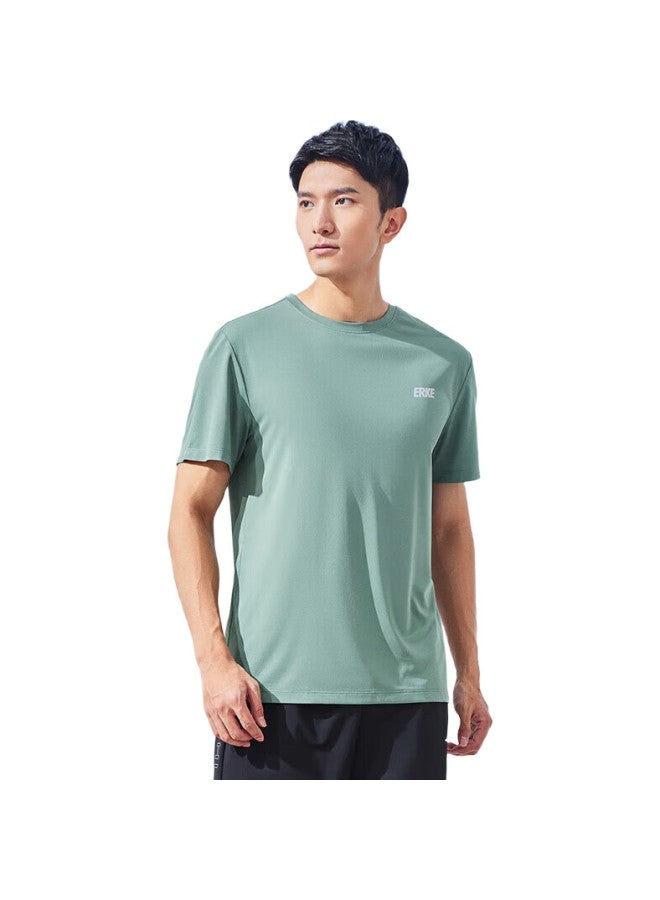 ERKE Men'S Short Sleeve Summer Round Neck Ice-Cool Breathable Quick-Drying T-Shirt Sports Top Men'S Running Fitness Base Layer - Image 3
