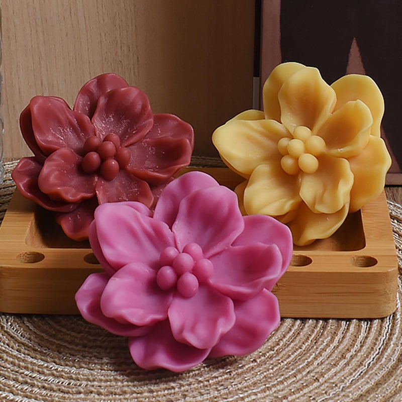 ESEDAGE Camellia Flower Succulent Candle Mold Resin Casting Silicone Molds for Home Decor & Candle Making Wave Spiral Mold - Image 1