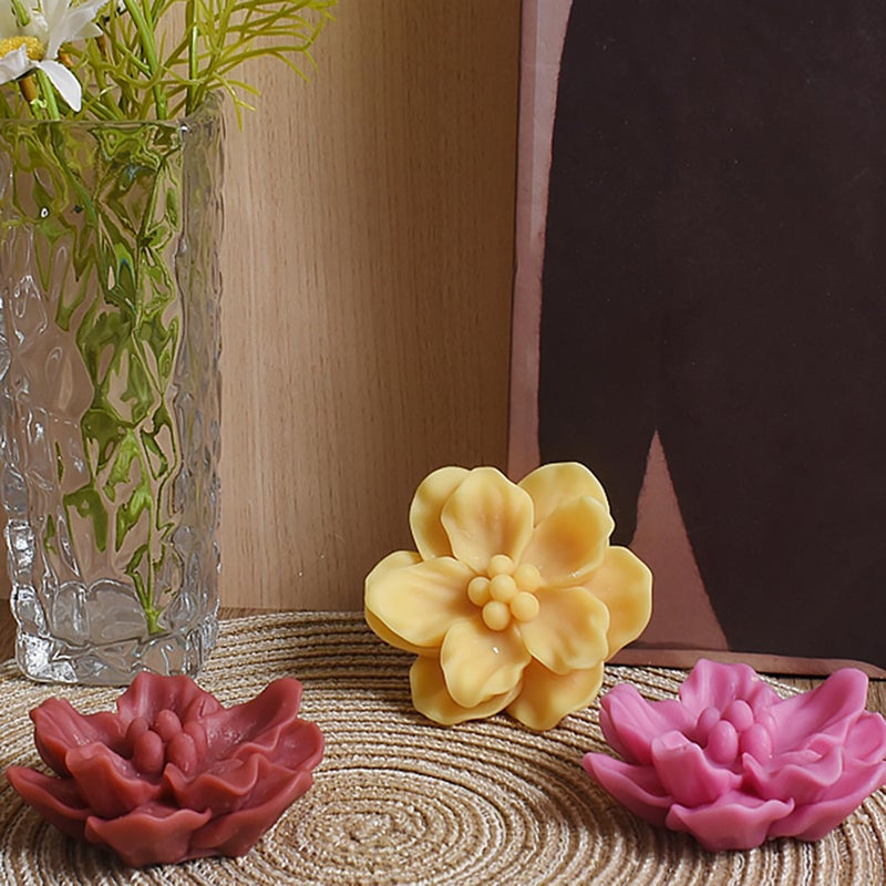 ESEDAGE Camellia Flower Succulent Candle Mold Resin Casting Silicone Molds for Home Decor & Candle Making Wave Spiral Mold - Image 2