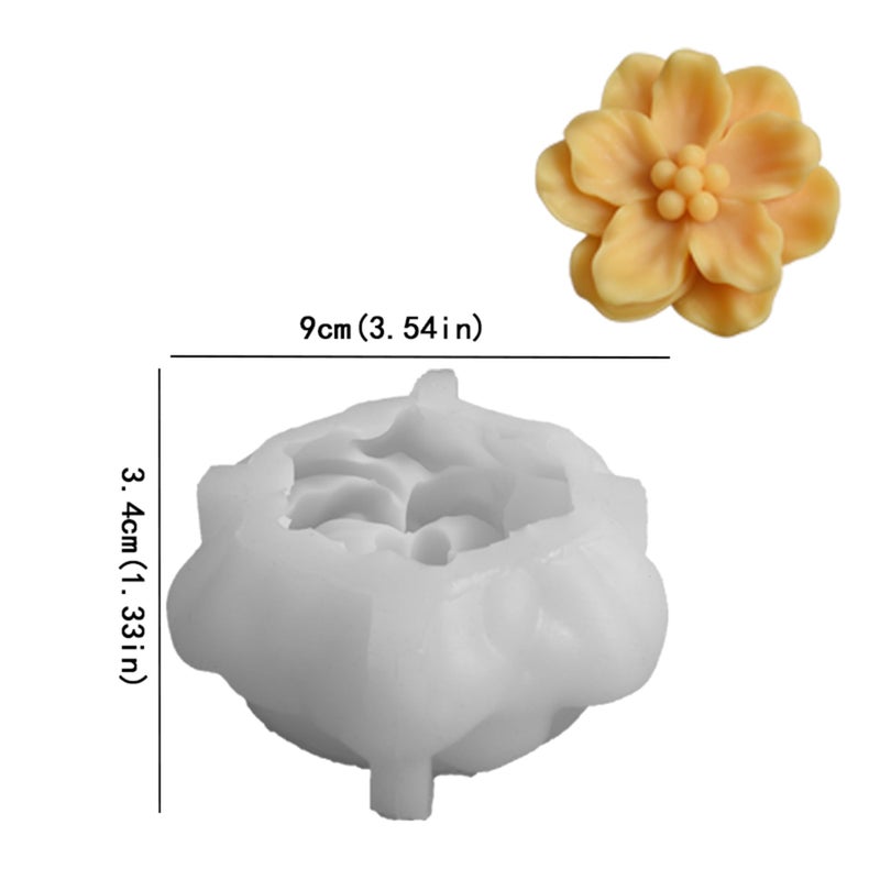 ESEDAGE Camellia Flower Succulent Candle Mold Resin Casting Silicone Molds for Home Decor & Candle Making Wave Spiral Mold - Image 4