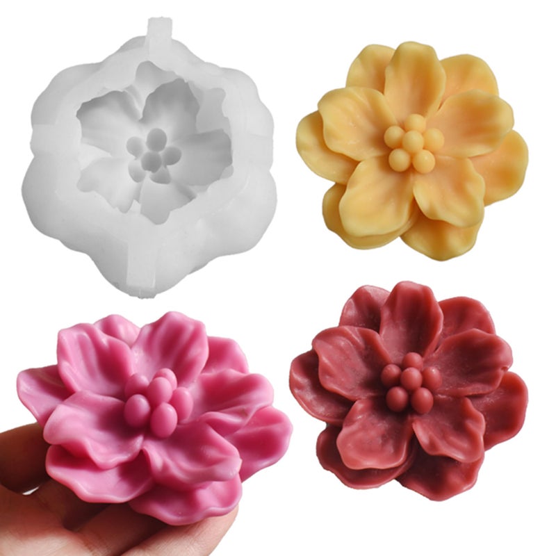 ESEDAGE Camellia Flower Succulent Candle Mold Resin Casting Silicone Molds for Home Decor & Candle Making Wave Spiral Mold - Image 3