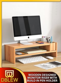 DBLEW Monitor Riser Stand Ergonomic 13.4cm Height Increase Stylish ...