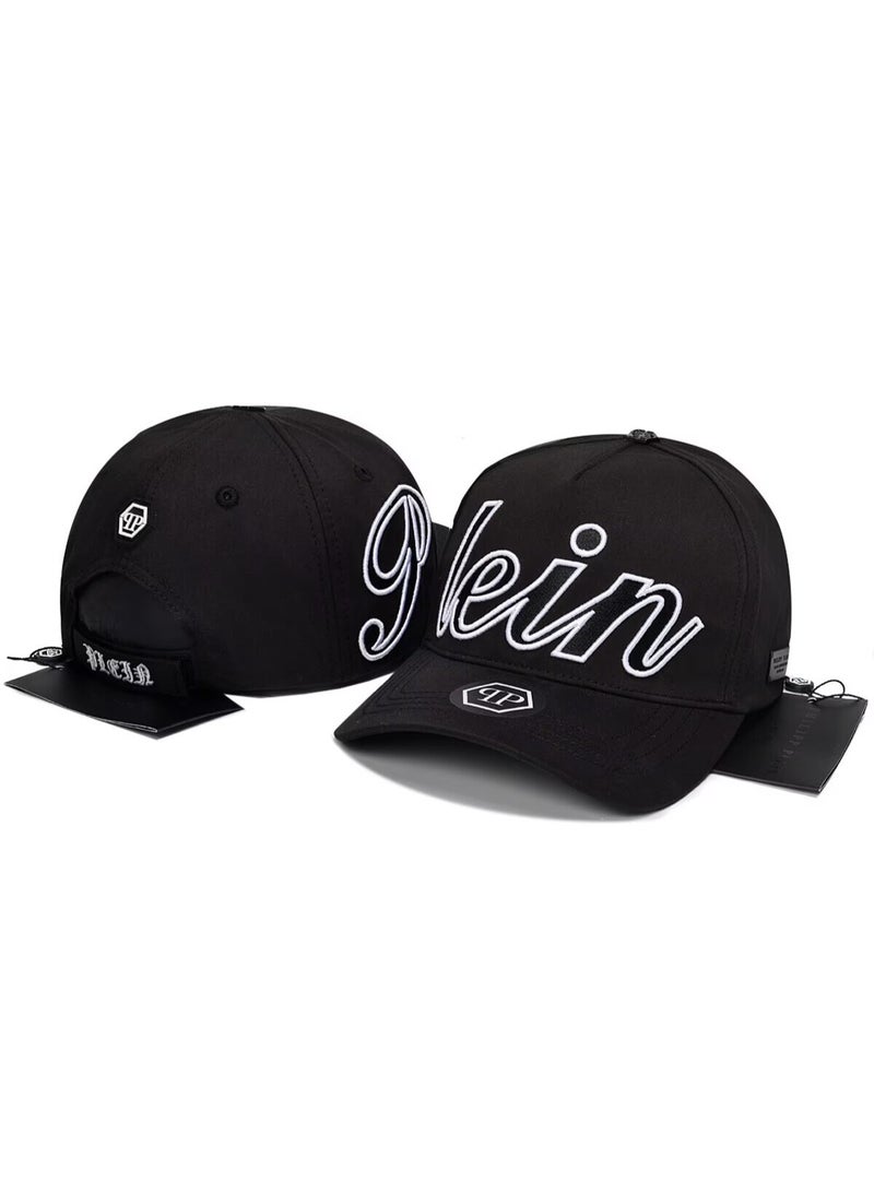 Philipp Plein Black Baseball Cap with "Klein" Embroidered Logo