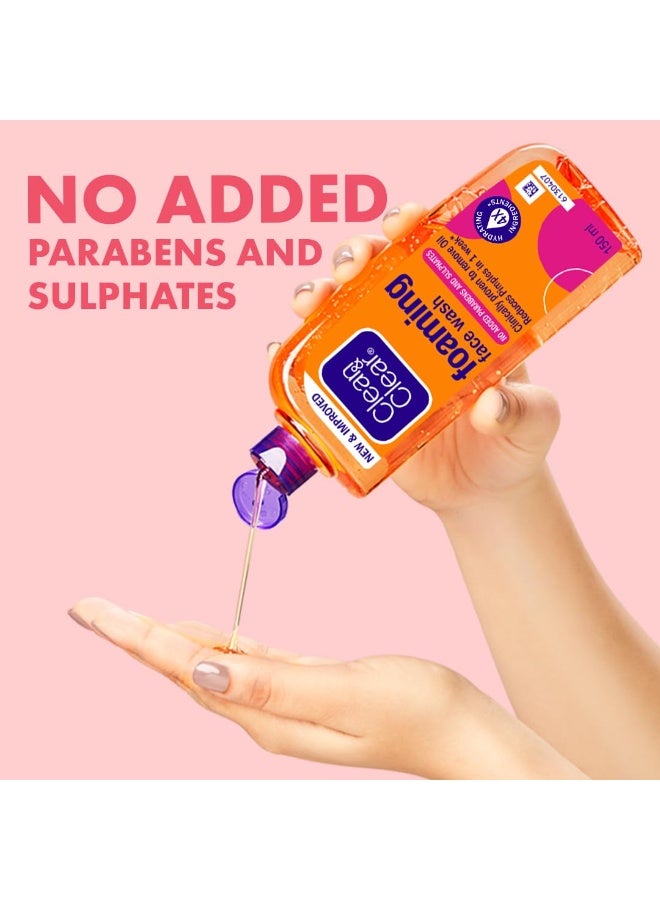 Clean & Clear Foaming Facewash for Oily Skin, Brown, 240ml - Image 5