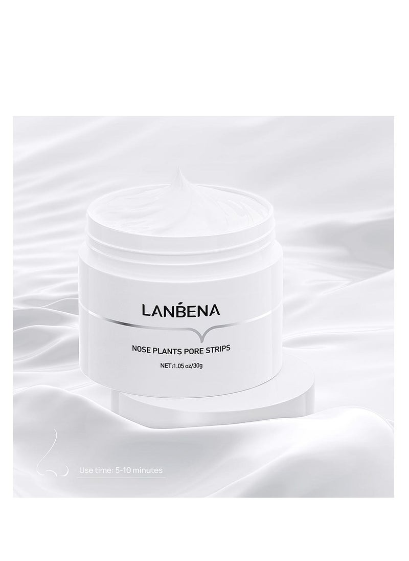 LANBENA - Nose Plants Pore Strips Blackhead Remover Black Mask Charcoal Mask Peel off Mask Facial Pore Cleanser Purifying Face Mask Nose Strips - Image 1