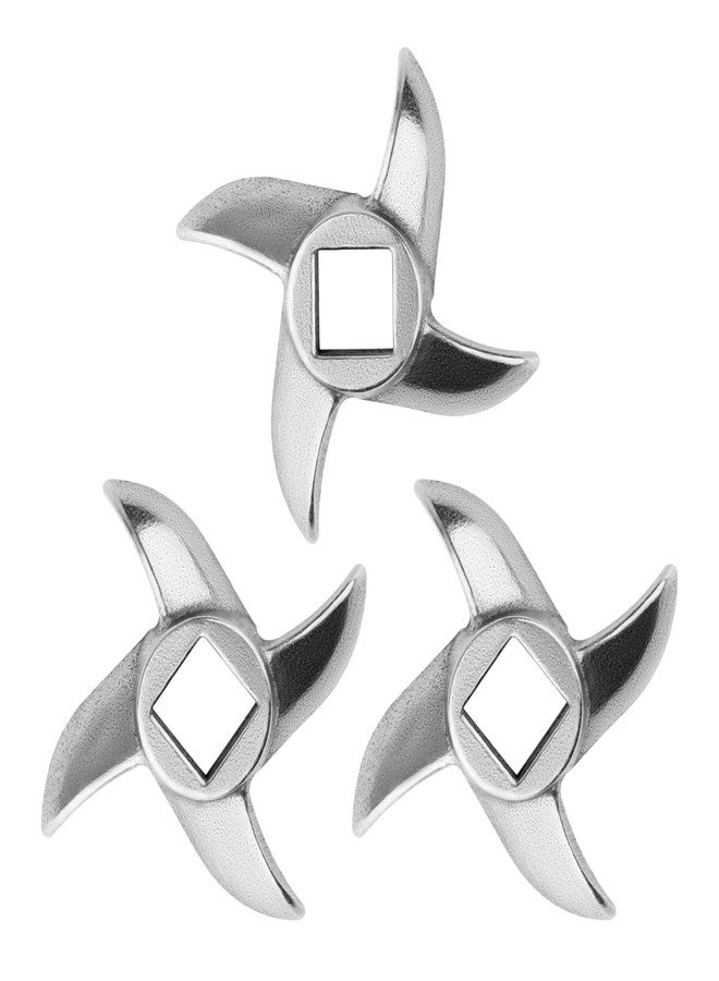 OFXDD Meat Grinder Blade #8 - Blades Replacement for Grinding Meat - Meat Grinder Parts, Accessories, Stainless Steel, 3 Pcs - Image 1