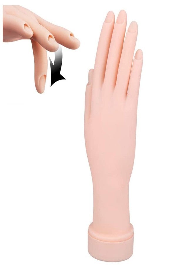 LABRENS Practice Hand for Acrylic Nails, Fake Hand for Nails Practice, Flexible Movable Fake Hand Manicure Practice Tool, Nail Art Training Practice - Image 1