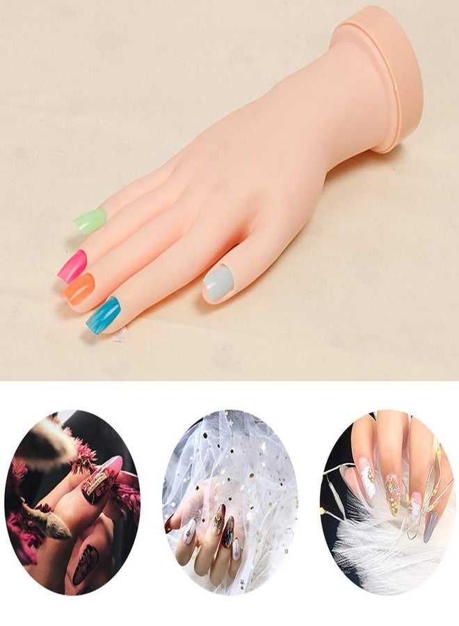 LABRENS Practice Hand for Acrylic Nails, Fake Hand for Nails Practice, Flexible Movable Fake Hand Manicure Practice Tool, Nail Art Training Practice - Image 5