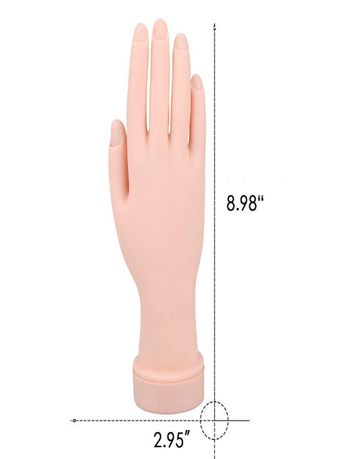 LABRENS Practice Hand for Acrylic Nails, Fake Hand for Nails Practice, Flexible Movable Fake Hand Manicure Practice Tool, Nail Art Training Practice - Image 2