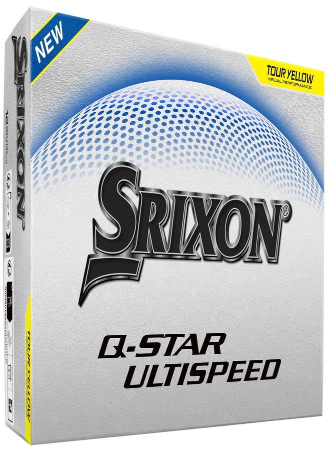 Srixon Q-Star Ultispeed Golf Balls, Tour Yellow - Image 1