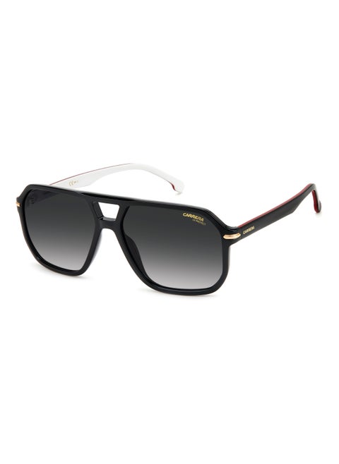 Men's Uv Protection Square Shape Acetate Sunglasses Carrera 302/S Grey 48 - Lens Size: 47.8 Mm - Str Blck S
