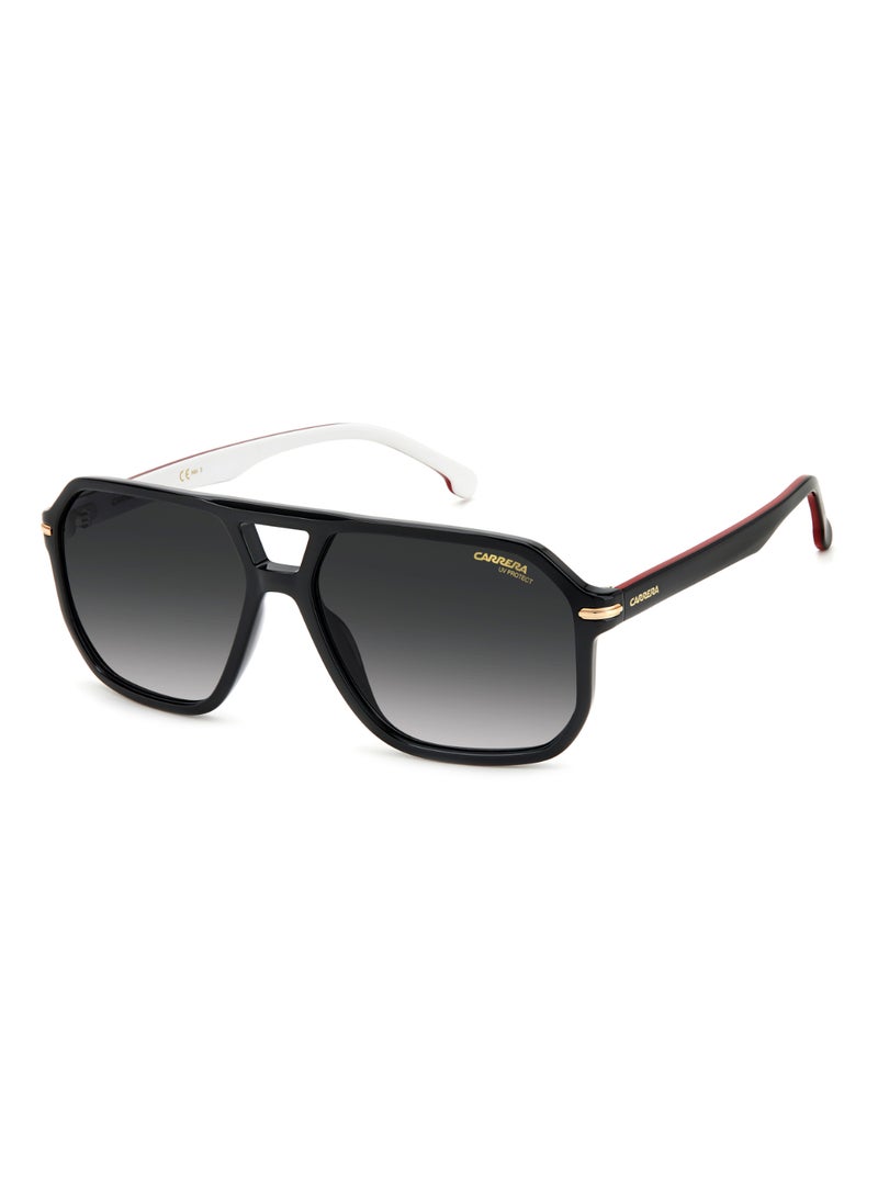 Carrera Men's Uv Protection Square Shape Acetate Sunglasses Carrera 302/S Grey 48 - Lens Size: 47.8 Mm - Str Blck S  - Image 1