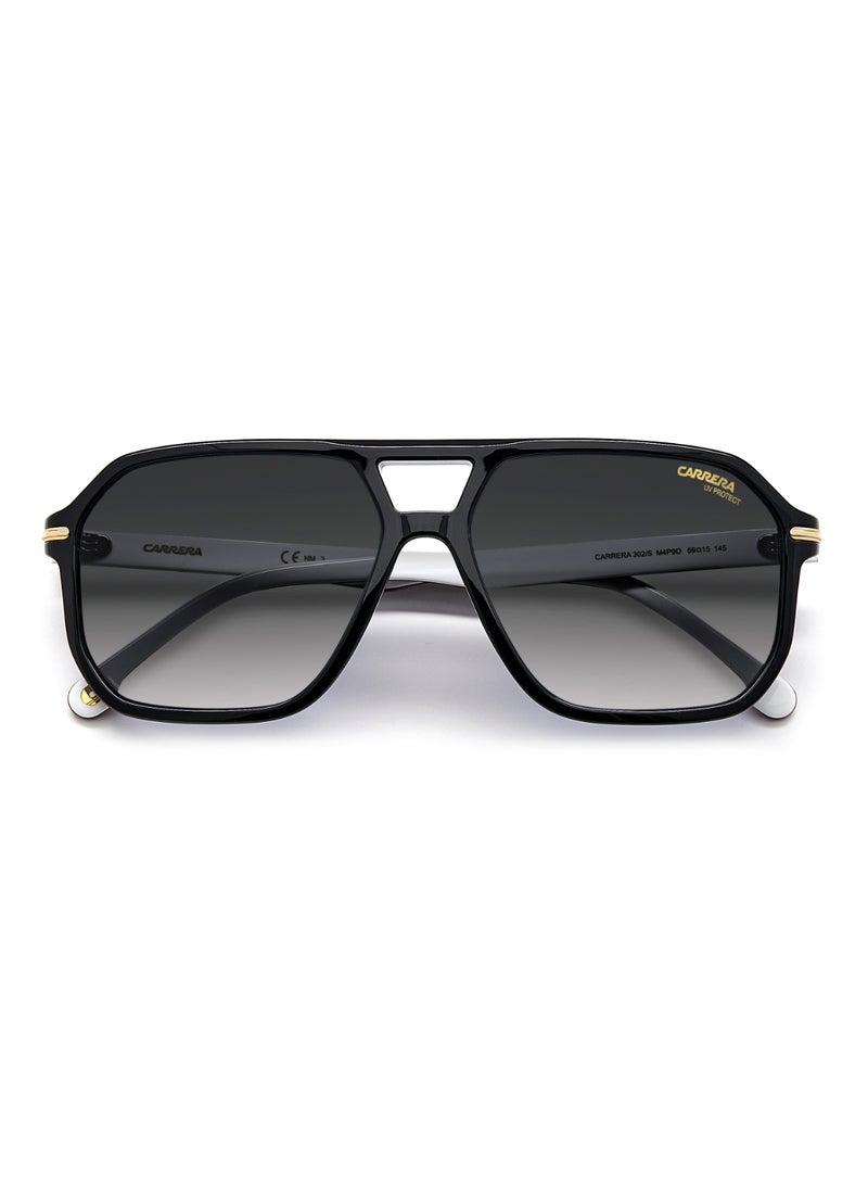 Carrera Men's Uv Protection Square Shape Acetate Sunglasses Carrera 302/S Grey 48 - Lens Size: 47.8 Mm - Str Blck S  - Image 4