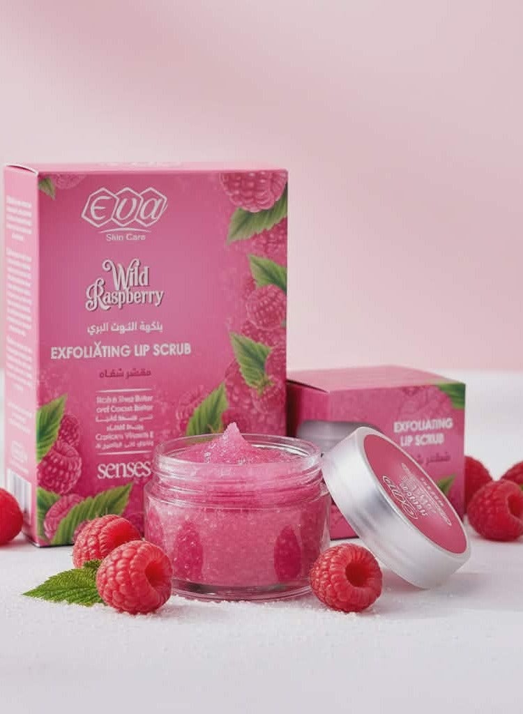 Eva Cosmetics Exfoliating Lip Scrub with Raspberry – 20 g - Image 2