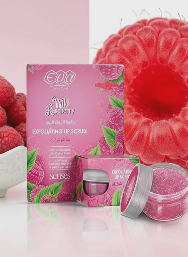 Eva Cosmetics Exfoliating Lip Scrub with Raspberry – 20 g - Image 3