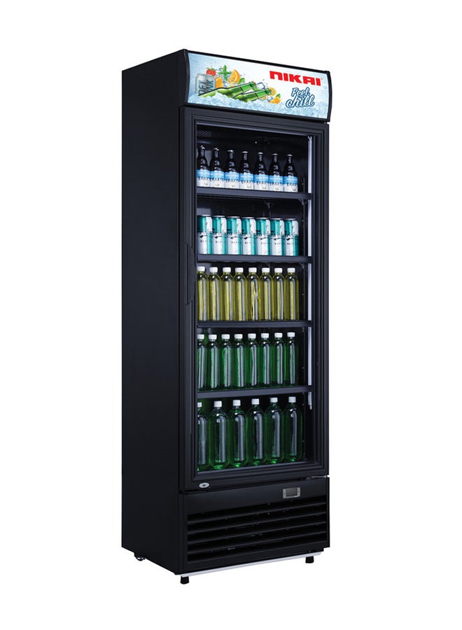 NIKAI 450L Single Door Chiller Fridge Commercial | No Frost Chiller | Digital Display | Auto Defrost | Adjustable Shelves | Castor Wheels | Tempered Glass 450 L 275 W NSF450FFPB Black - Image 3