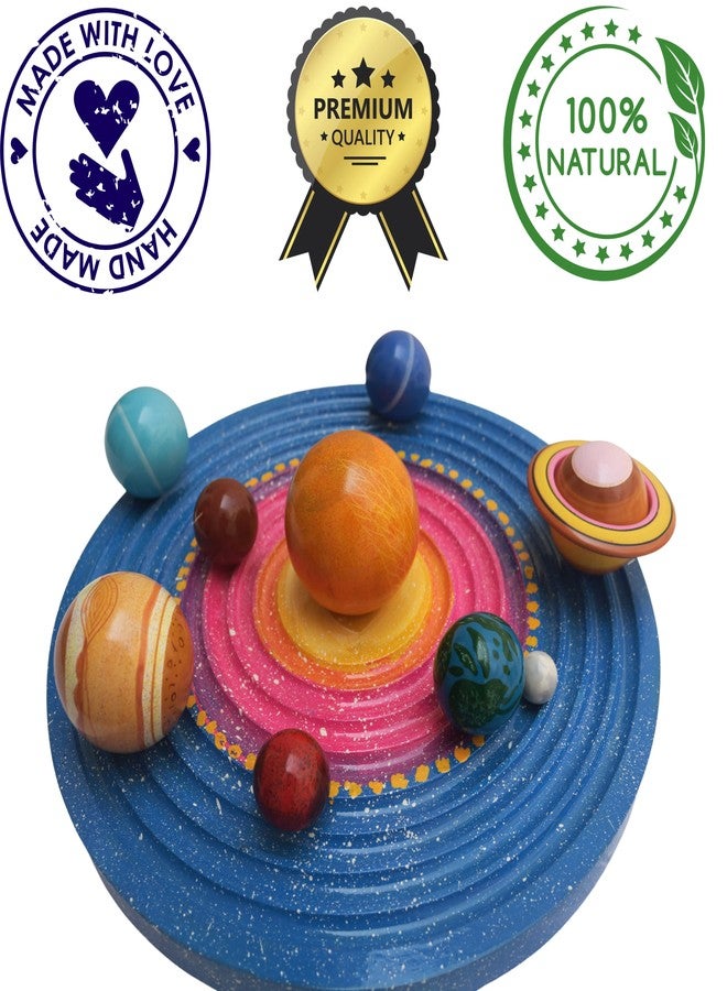 Gift Equals Love Wooden Planets Solar System 3D Model Toys Set Science Learning Educational Galaxy Board Toy with Alien Austronuts spaceship for Kids Age 3+ (Planets, Galaxy, Astronauts & Aliens) - Image 4