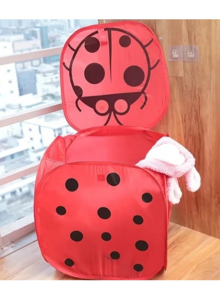 سلة تنظيم متعددة الوظائف قابلة للطي للعب والغسيل -احمر - Image 3