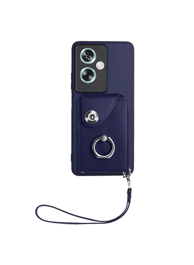 S-TOP Case For OPPO A79 5G Global Organ Card Bag Ring Holder PU Phone Case with Lanyard - Image 2