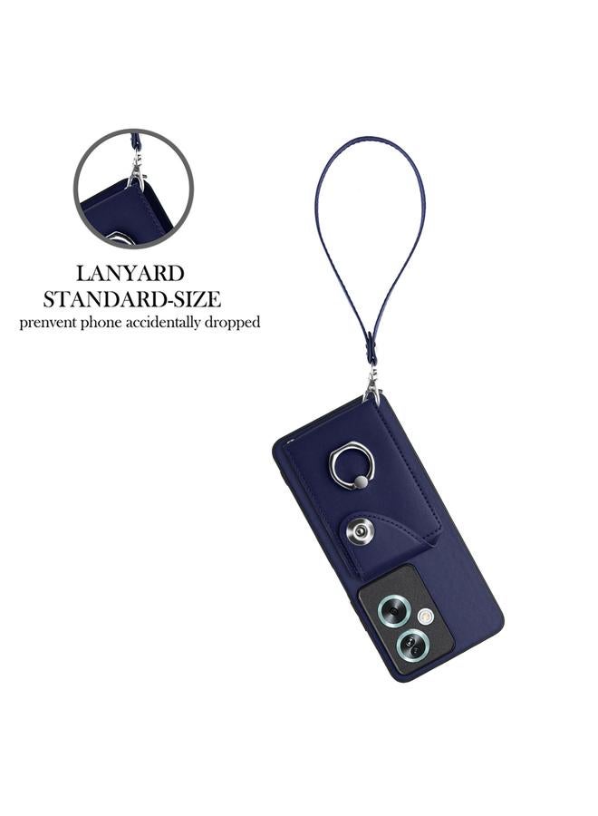 S-TOP Case For OPPO A79 5G Global Organ Card Bag Ring Holder PU Phone Case with Lanyard - Image 3